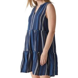 Michael Stars Blue Mini Dress with Stripes